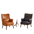 Second-hand style single sofa small apartment living room bedroom balcony oil wax leather casual single chair lazy sofa tiger chair