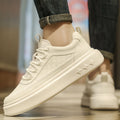 Men's white sneakers 2025 new winter breathable casual skate shoes men's white shoes non-slip thick sole versatile sports trendy shoes