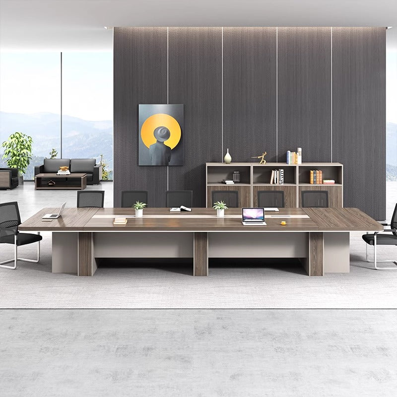 Saint li large conference table bench table negotiation room modern casual rectangular training table