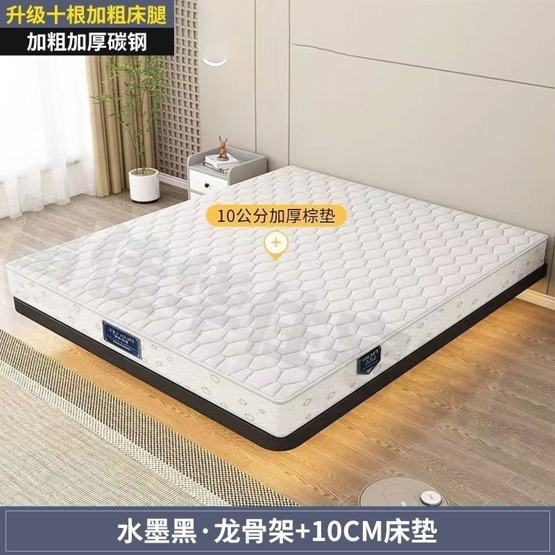 Floating bed modern casual japanese style normcore silent double bed all-steel row frame master bedroom iron bed frame