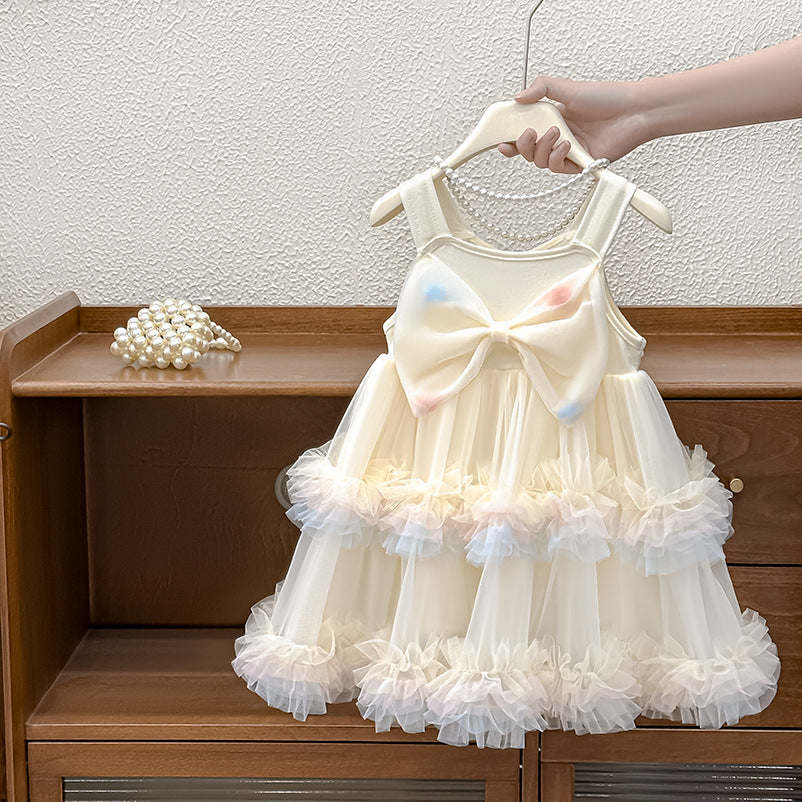 Girls' camisole dress - new summer  style: chic mesh princess tutu dress for girls