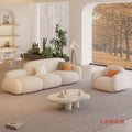 Living room simple modern cream style rental house fabric sofa straight row accessible luxury bedroom douyin popular cloud sofa
