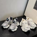 Girls' athletic sneakers with silver button detailing, new spring/summer  collection. breathable mesh upper, also available as chunky dad sneakers for boys and girls