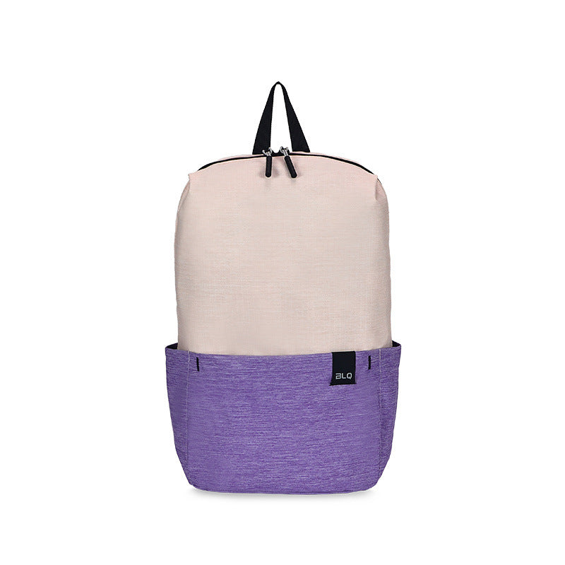 New spring outing backpack: fresh color combinations, small bag, perfect for middle and high school students, college students, everyday commuting, lightweight, breathable, and color block design