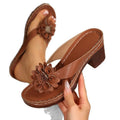 Southeast asia  spring/summer new arrival: plus-size women's shoes for export,  cross-border, floral thong sandals - wholesale
