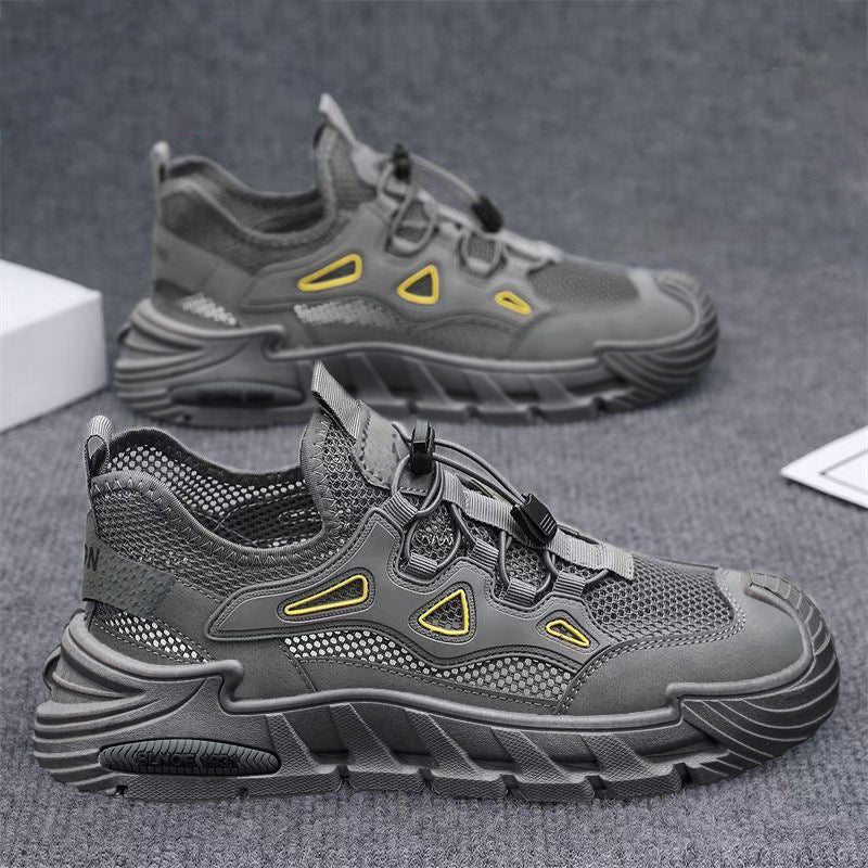 Men's shoes 2026 new summer breathable mesh lightweight sneakers - mesh cutout design, men's athletic casual student trendy shoes