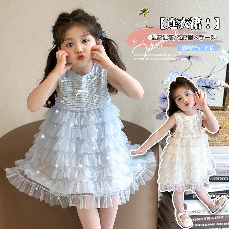 Girls' summer dresses - stylish baby princess dresses, first birthday gowns, kids' skirts, summer little girl sundresses