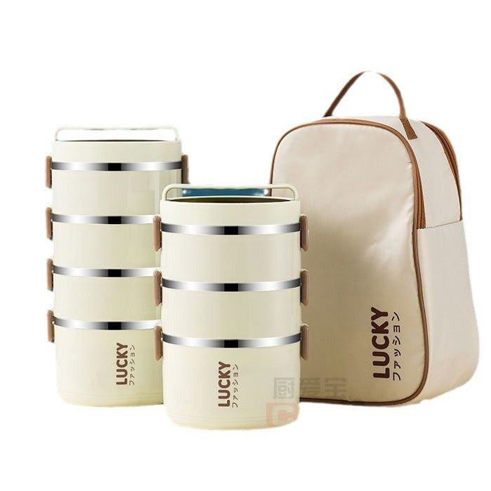 New stainless steel lunch box - insulated, stylish, with lid - perfect for office workers - bento bowl with dividers