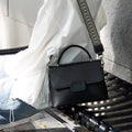 Top-grain leather women's shoulder bag, crossbody bag, minimalist and stylish. classic shell bag design for women, featuring two shoulder straps, large capacity, and soft leather