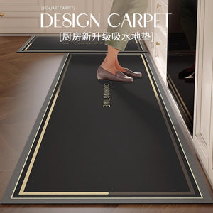 Kitchen floor mat non-slip oil-proof  new diatom mud wipeable no-wash special mat water-absorbent no-wash floor mat