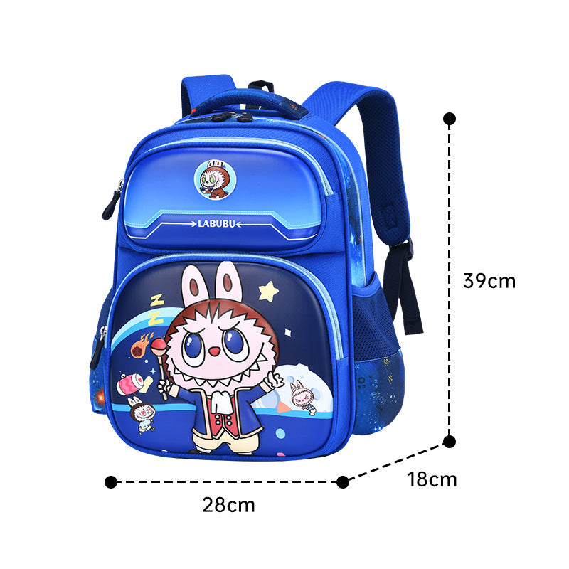 Labubu children's schoolbag new girls primary school students 2345th grade cartoon animation burden reduction ridge backpack