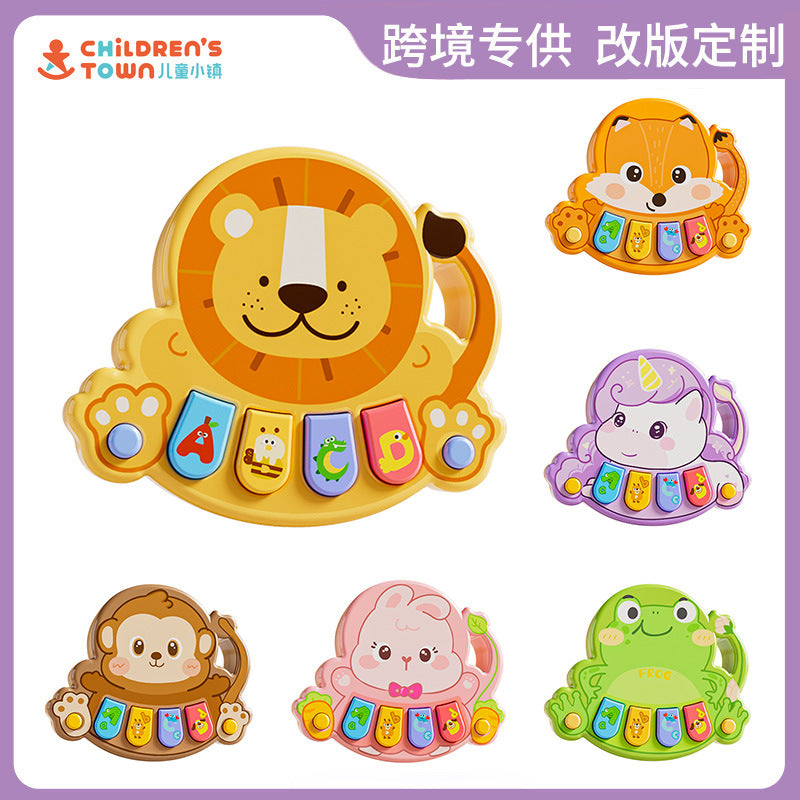 Cross-border children's early education electronic organ, lion animal piano, baby button piano, music box, baby coaxing toys