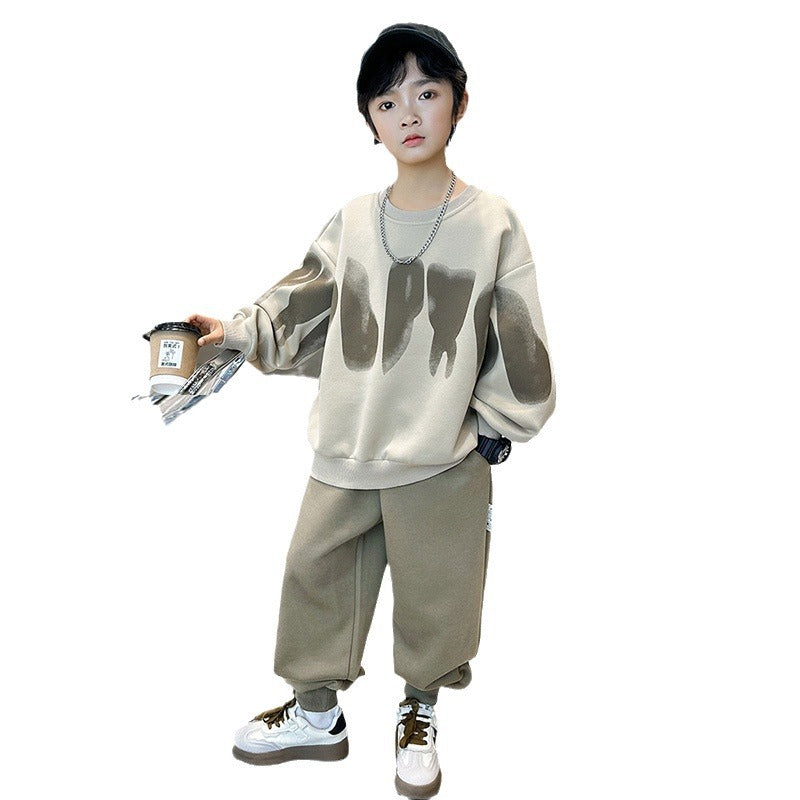 Boys' tracksuit set - stylish sweatshirt for mid-to-large children, spring/autumn  new collection, cool and trendy casual fashion brand for boys