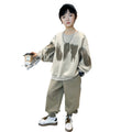 Boys' tracksuit set - stylish sweatshirt for mid-to-large children, spring/autumn  new collection, cool and trendy casual fashion brand for boys