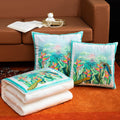 Two-in-one throw pillow and blanket, perfect for all seasons. use it as a plush cushion, office nap pillow, car air conditioning blanket, or a cozy sleeping pillow