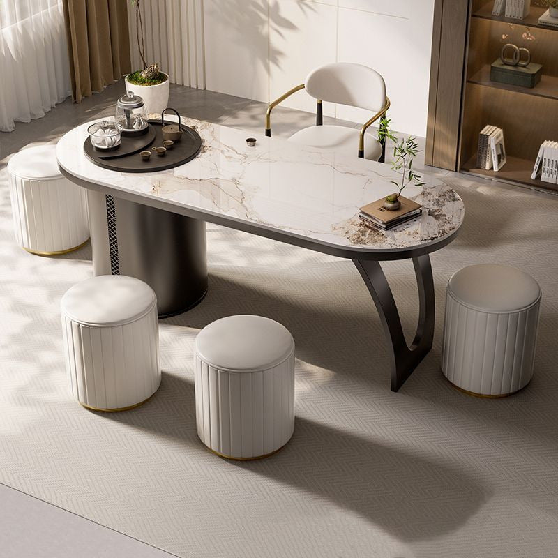Italian accessible luxury tea chair casual modern makeup stool living room stylish popular negotiation casual chair backrest round stool
