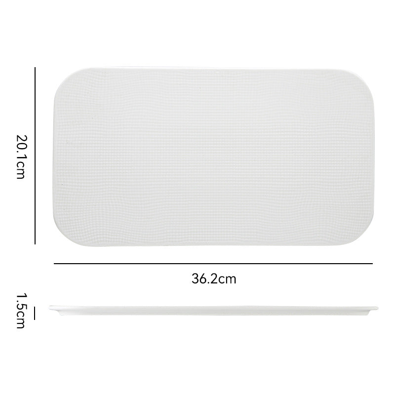 Minimalist white dinnerware restaurant hotel unique creative high-value plating dessert pastry western food plate steak plate