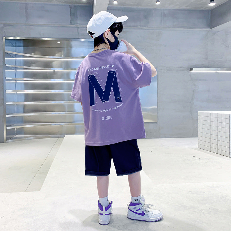 Boys' summer outfit set -  new arrival: stylish and trendy kids' summer clothing, short-sleeve, popular, handsome, and fashionable for boys