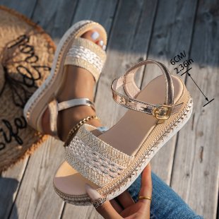 summer new arrival: plus-size chunky sole sandals for women (sizes 35-42). wholesale available. dropshipping to  and