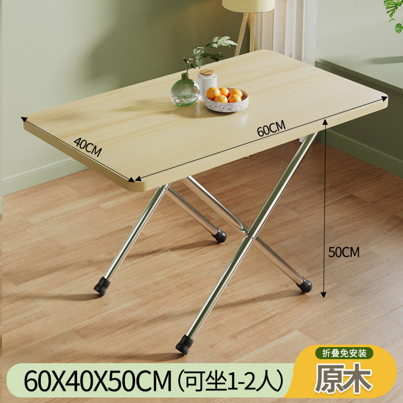 Small table, foldable table, dining table, for home rental house, simple dining table, outdoor portable rectangular stall table