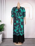 African plus size women's dress -  cross-border e-commerce,  chiffon printed dress