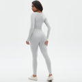 fashion seamless knittingpure color tight high elastic yoga suit sports running fitness suit two-piece set for women
