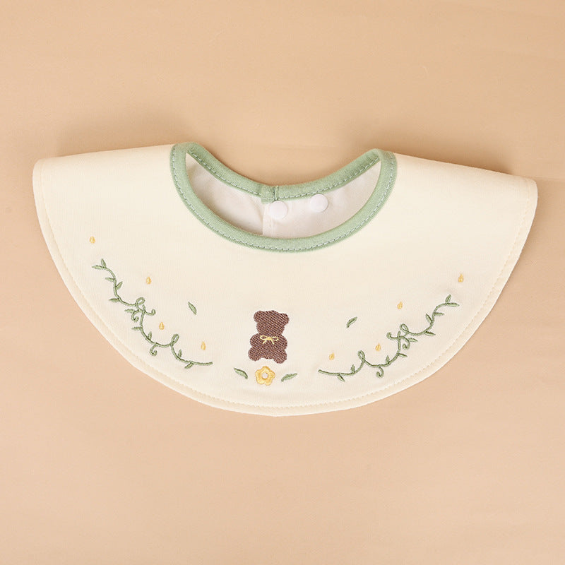 Single pack baby bib waterproof bib newborn combed cotton drool bib kids bib feeding bib cotton