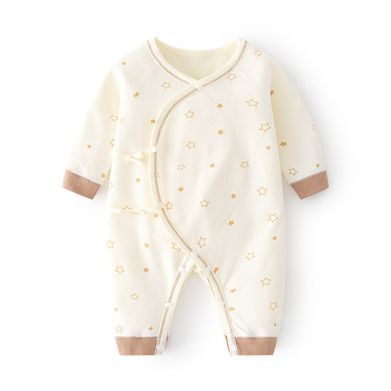 Babylonese onesie baby type a khaki spring & fallpure cotton newborn monk suit romper men's and women's baby inner clothes