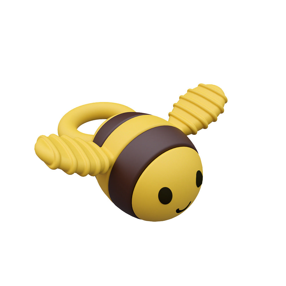 Cross-border baby lion bee toothpaste food grade silicone soothing molar stick baby grasping teething toothpaste toy