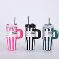 Amazon 14oz mini insulated tumbler 2nd generation - striped car cup, 304 stainless steel, vehicle-mounted ice tumbler
