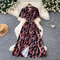 French riviera style halter sleeveless dress - women's summer cinched waist slimming tiered ruffle cake dress