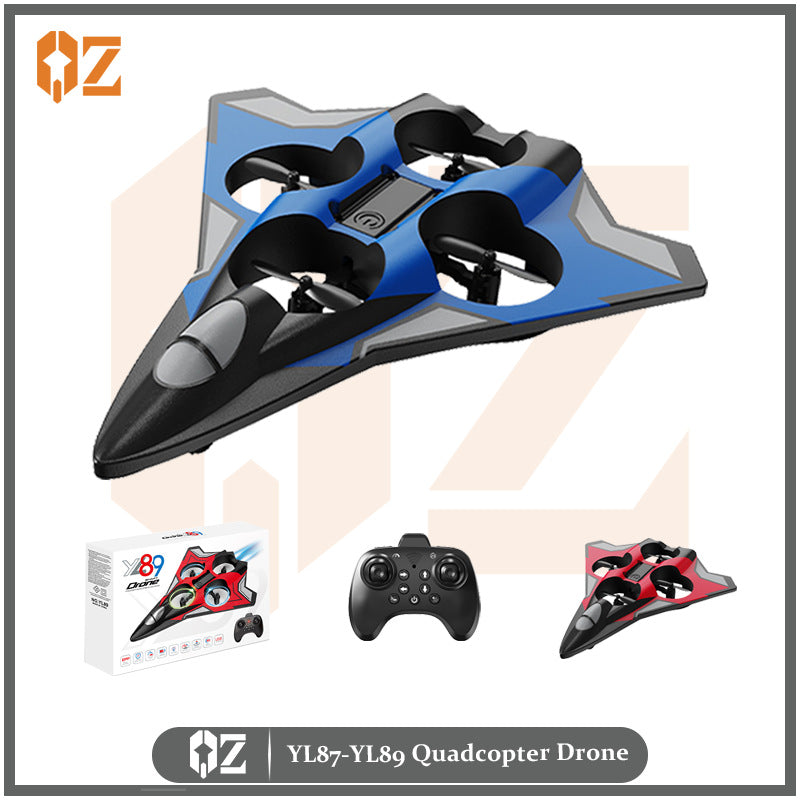 Yl87-yl89 combat drone with light stunts, four-axis hovering, fixed altitude, foam remote control aircraft - low price