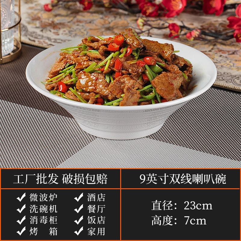 High-end ceramic pure cabbage plate, special-shaped asymmetrical cold dish plate, stir-fry plate, tableware for restaurants and hotels