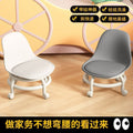 For homemovable backrest small chair pulley stool universal wheel small stool kids plastic backrest chair with wheels