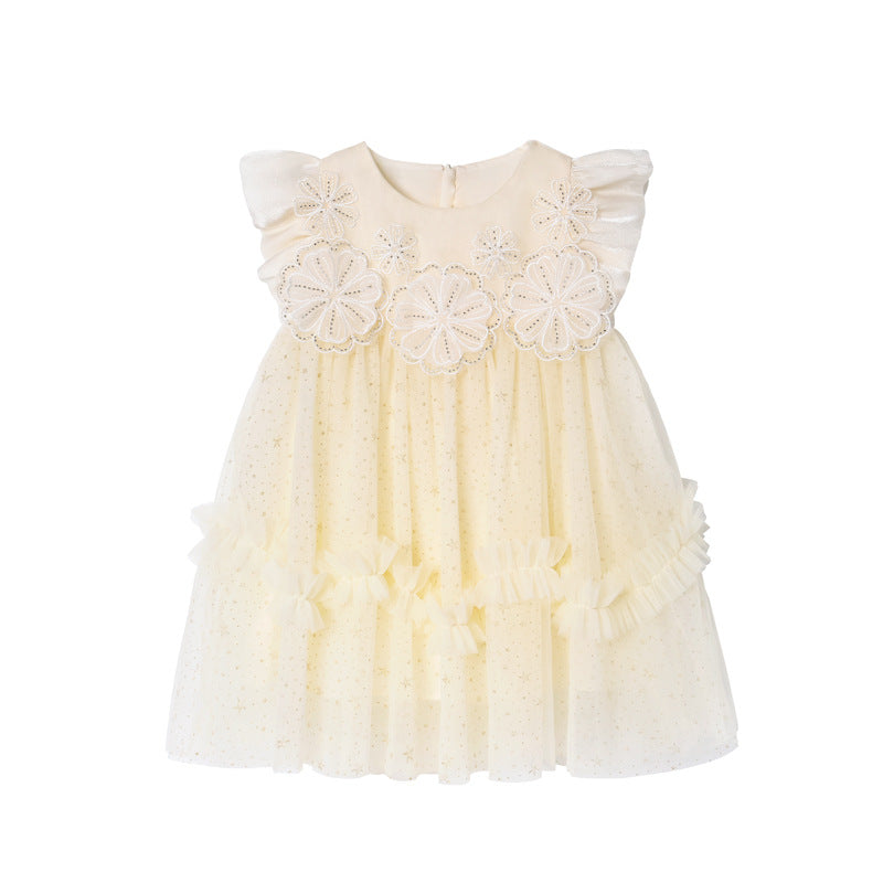 summer girls' dress - kids' floral a-line style, trendy casual princess dress, clearance sale on limited sizes