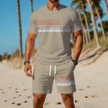 men's short-sleeve and shorts set, casual sportswear set, 3d printed cross-border hot seller, dropshipping available