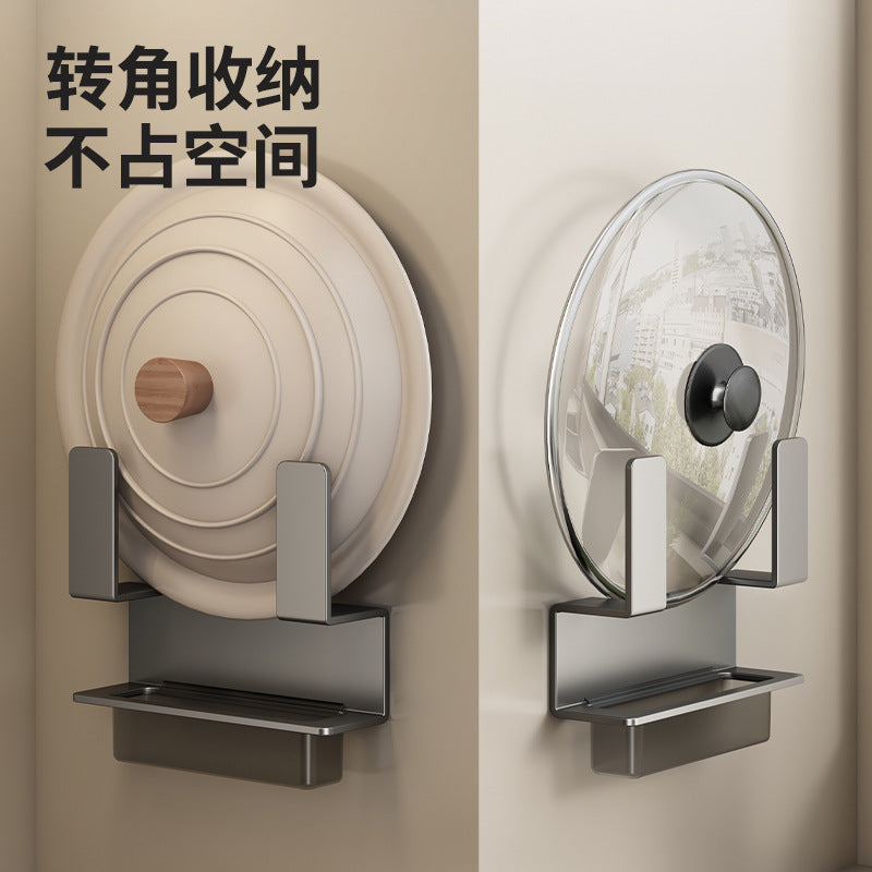 No punching, lid rack, kitchen rack, wall-mounted multi-functional wall storage artifact, cutting board, cutting board shelf