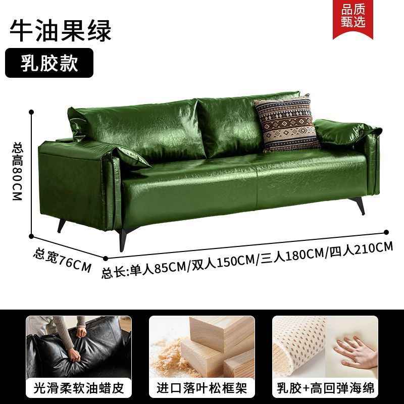American mid-century oil wax leather sofa, perfect for living rooms, small apartments, clothing store receptions, and adding a touch of understated luxury with a vintage vibe. this double-seater sofa is a stylish choice