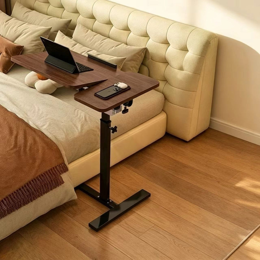 Foldable & mobile adjustable height desk - home study table, bedroom bedside table, portable office desk