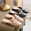 2025 summer women's casual sandals & slides - korean style slip-ons, closed-toe mules, and half-slippers