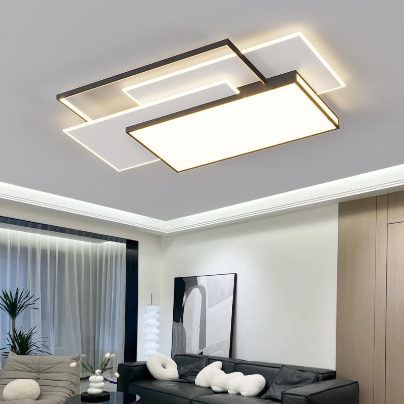 Living room light simple modern minimalist 2025 new rectangular Guangdong Zhongshan bedroom ceiling whole house lighting combination
