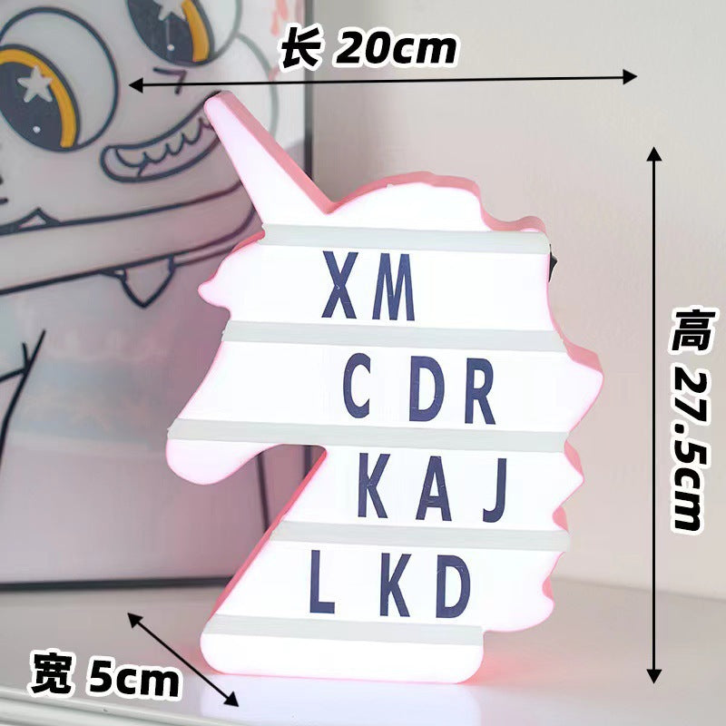 Cross-border LED light box love light box card English letter DIY luminous light box arrangement home decoration small ornament