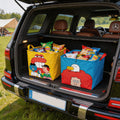 Car trunk organizer waterproof foldable cute cartoon storage bag car interior clutter organizer