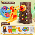popular woodpecker toy fishing and insect catching mini game bird catching insect magnetic early education training educational toy