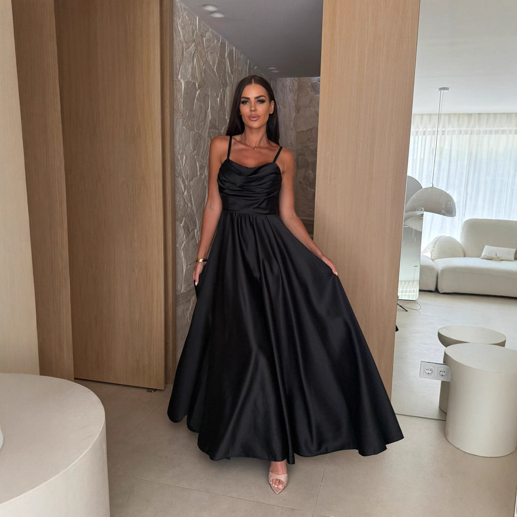 Shipped,   new, sexy solid color split suspender dress