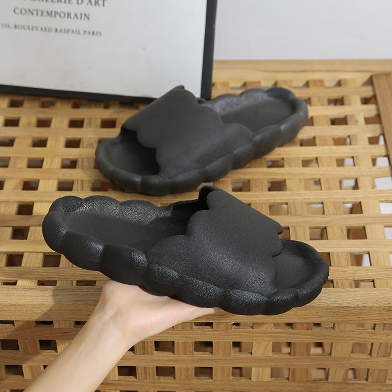 Yunduo home slippers all year roundcasualplaid indoor dormitory bath non-slip soft thick sole outwear sandals women