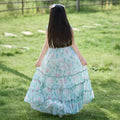 Girls' chiffon dress - floral print, country style, fresh and flowy, suspender dress, chic and stylish, new  long dress