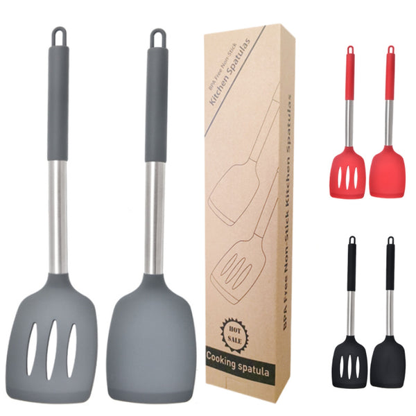 Silicone cooking utensils, fried fish shovel, fried egg leak shovel, household stir-fry shovel, non-stick pan, shovel, kitchen utensils, dense shovel