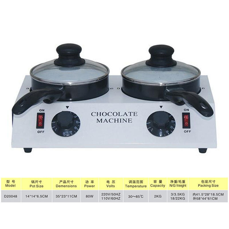Single-cylinder chocolate melting pot electric heating melting machine constant temperature melting furnace commercial ceramic inner wall melting pot furnace