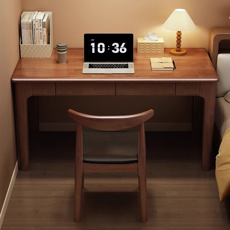 Solid wood desk - perfect for small spaces: bedside writing desk, bedroom study table, student desk, and adult computer desk
